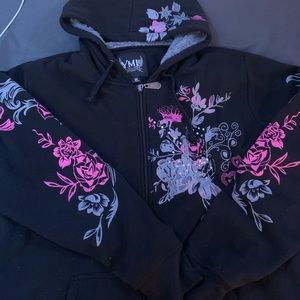 YMI BIRD HEART AND ROSES SWEATER